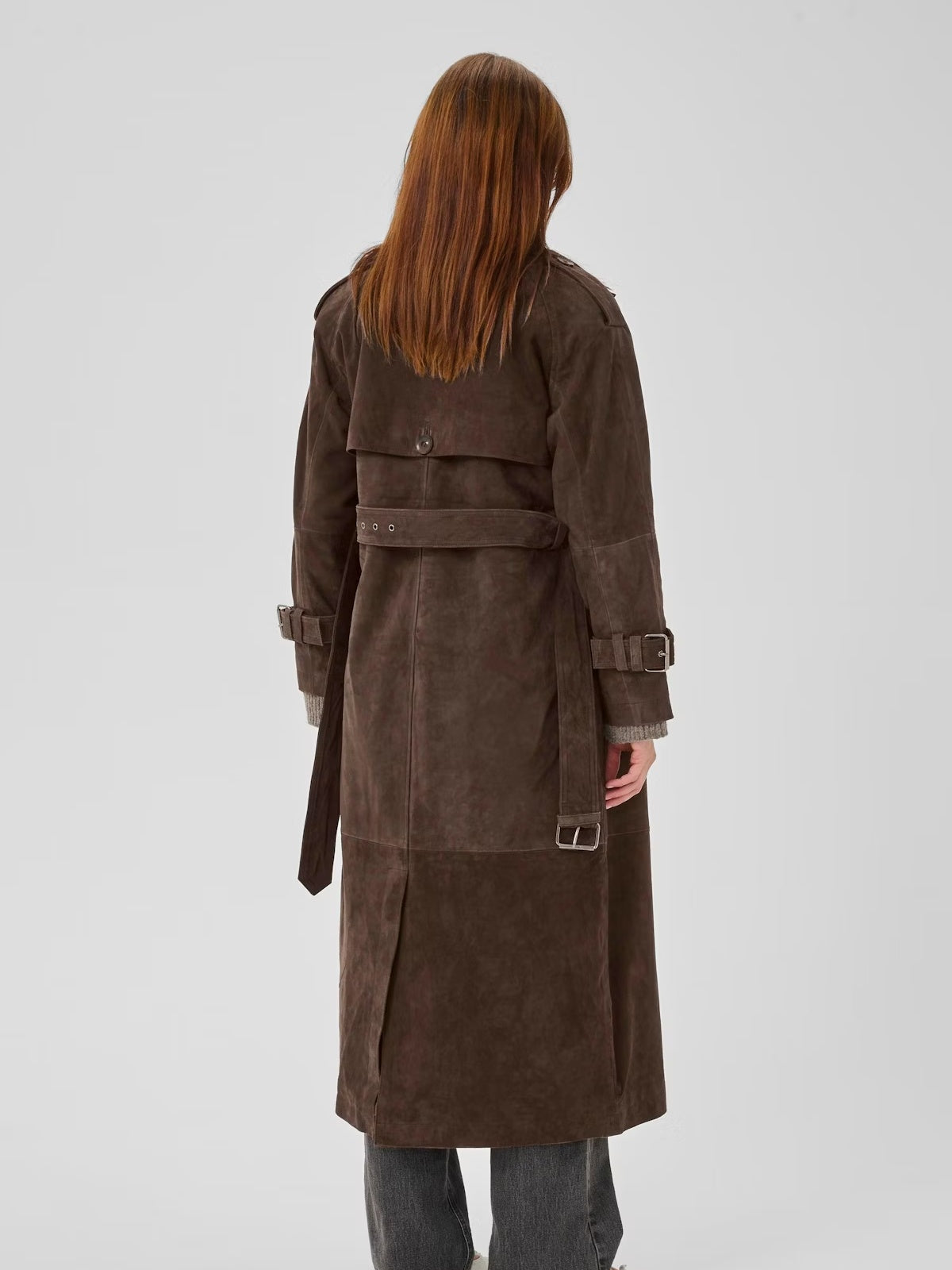 Suede Trench Coat