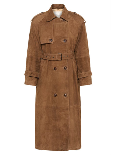 Suede Trench Coat