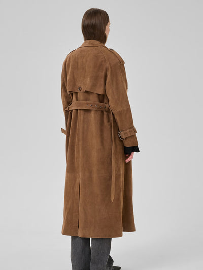 Suede Trench Coat