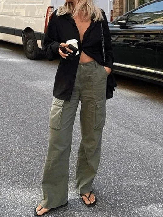 High Waist Cargo Pants