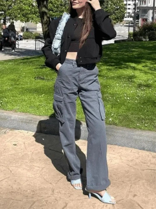 High Waist Cargo Pants