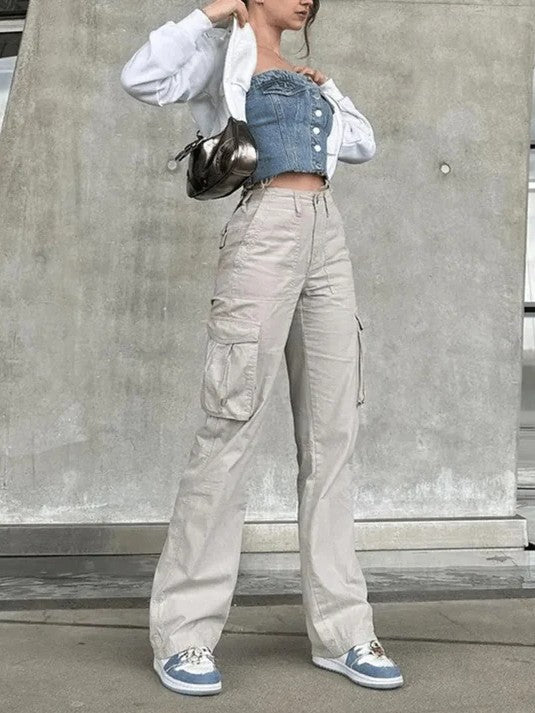 High Waist Cargo Pants