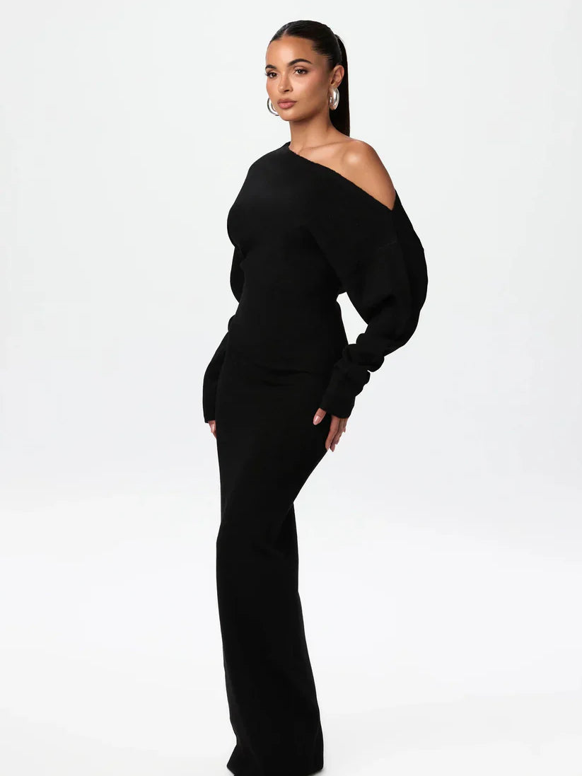 Off-Shoulder Maxi Dress