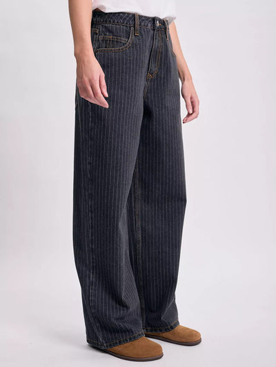 Printed Pinstripe Jeans
