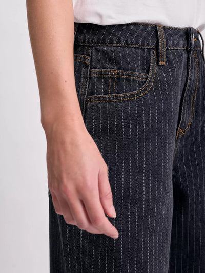 Printed Pinstripe Jeans