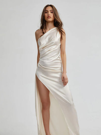 Satin Split Dress