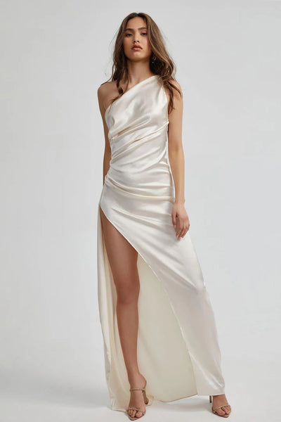 Satin Split Dress